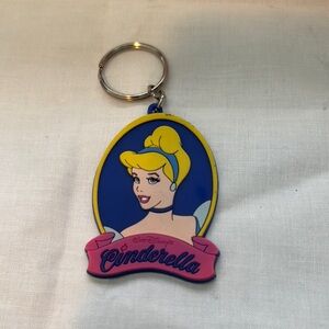 Cinderella Keychain with Blue and Pink Design